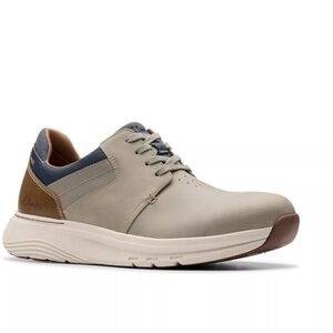 Clarks Men’s Lace-Up Sneakers in Gray, Brown and Blue Size 10.5